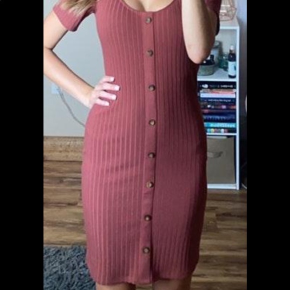 Abercrombie & Fitch Dresses & Skirts - Abercrombie & Fitch bodycon button front dress
